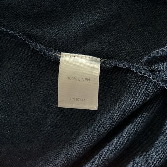 JJill Love Linen open front Navy Cardigan - Picture 5 of 6